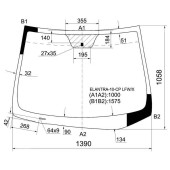 Стекло лобовое в клей HYUNDAI ELANTRA / AVANTE 10- <b>XYG ELANTRA-10-CP LFW/X</b>