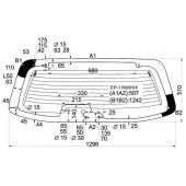 Стекло заднее (крышка багажника) с обогревом MAZDA TRIBUTE WAGON 01- (8 отверстий) <b>XYG EP-1 RW/H/X</b>