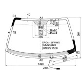 Стекло лобовое с обогревом щеток в клей DAEWOO EVANDA / MAGNUS / TOSCA / EPICA / VERONA 01- <b>XYG EPICA-1 LFW/H/X</b>