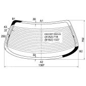 Стекло заднее с обогревом FORD ESCORT / ORION XR4 4D SEDAN 1990-1995 <b>XYG ESCORT RW/H/X</b>