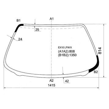 Стекло лобовое в клей TOYOTA SERA 2-DOOR COUPE 90- <b>XYG EX10 LFW/X</b>