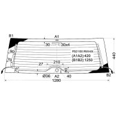 Стекло заднее (крышка багажника) с обогревом TOYOTA RAV4L 00-05 3 / 5D <b>XYG FB21155 RW/H/X</b>