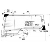 Стекло заднее (крышка багажника) с обогревом RANGE ROVER LR3 DISCOVERY- III 4D UTILITY 2005- <b>XYG FB22473 RW/H/X</b>