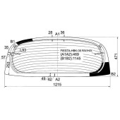 Стекло заднее (крышка багажника) с обогревом FORD FIESTA CB1 3D / 5D HTD 2009- <b>XYG FIESTA-HBK-08 RW/H/X</b>