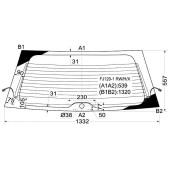 Стекло заднее (крышка багажника) с обогревом TOYOTA LAND CRUISER PRADO 02-09 / GX470 02-10 3 / 5D <b>XYG FJ120-1 RW/H/X</b>