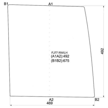Стекло заднее (распашной двери) левое Toyota Land Cruiser FJ 77V 5d Van 1991- <b>XYG FJ77 RW/LH</b>