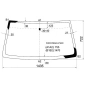 Стекло лобовое в клей ISUZU RODEO / OPEL FRONTERA A 3 / 5D 88-97 / DERWAYS AURORA 06-08 <b>XYG FRONTERA LFW/X</b>