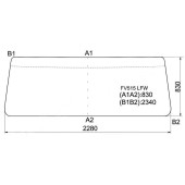 Стекло лобовое в резинку MITSUBISHI FUSO SUPERGREAT / CAMC CABOVER TRUCK 96- <b>XYG FV515 LFW</b>