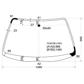 Стекло лобовое в клей HONDA PRELUDE 91-96 <b>XYG FW00708 LFW/X</b>