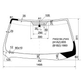 Стекло лобовое в клей TOYOTA AVALON II 00-05 (левый руль) <b>XYG FW02158 LFW/X</b>