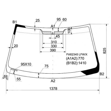 Стекло лобовое в клей TOYOTA ALTEZZA / LEXUS IS200 / 300 98-05 4 / 5D <b>XYG FW02345 LFW/X</b>
