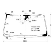 Стекло лобовое в клей TOYOTA LAND CRUISER PRADO 3 / 5D / LEXUS GX470 2002-2009 <b>XYG FW02366 LFW/X</b>