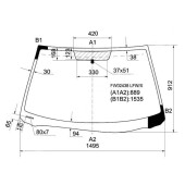 Стекло лобовое в клей TOYOTA SOLARA 2D COUPE 2004- <b>XYG FW02438 LFW/X</b>