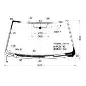 Стекло лобовое с обогревом щеток в клей TOYOTA KLUGER / HIGHLANDER 00-07 <b>XYG FW02476 LFW/H/X</b>
