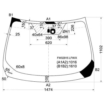 Стекло лобовое в клей NISSAN MURANO 08- <b>XYG FW02915 LFW/X</b>