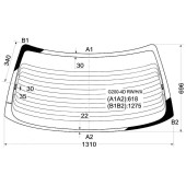 Стекло заднее с обогревом DAIHATSU CHARADE G300 SEDAN 1993- <b>XYG G200-4D RW/H/X</b>