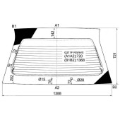 Стекло заднее (крышка багажника) с обогревом MAZDA CAPELLA 626 WAGON 87-91 <b>XYG G211F RW/H/X</b>