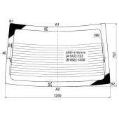 Стекло заднее с обогревом MAZDA CAPELLA 626 4D SEDAN 97- <b>XYG GF8P-4 RW/H/X</b>