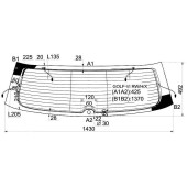 Стекло заднее (крышка багажника) с обогревом VOLKSWAGEN GOLF VI 5D HBK 2009- <b>XYG GOLF-VI RW/H/X</b>