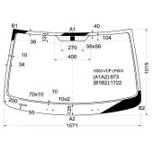 Стекло лобовое в клей HYUNDAI H1-STAREX / GRAND STAREX / I800 07- <b>XYG H300-VCP LFW/X</b>