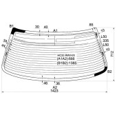 Стекло заднее с обогревом NISSAN LAUREL H / T 88-92 <b>XYG HC33 RW/H/X</b>
