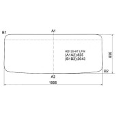 Стекло лобовое в резинку HYUNDAI HD120 / HD270 TRUCK 97- <b>XYG HD120-HT LFW</b>