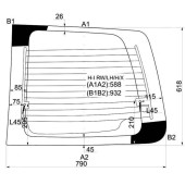 Стекло заднее (распашной двери) левое с обогревом HYUNDAI H1-STAREX 97-07 <b>XYG H-I RW/LH/H/X</b>