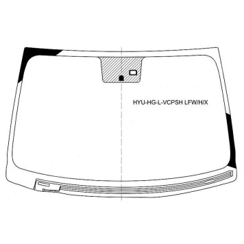 Стекло лобовое с обогревом щеток +дд в клей HYUNDAI AZERA / GRANDEUR 11- <b>XYG HYU-HG-L-VCPSH LFW/H/X</b>