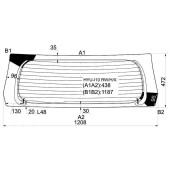 Стекло заднее (крышка багажника) с обогревом HYUNDAI I 10 08- 5D HBK <b>XYG HYU-I10 RW/H/X</b>