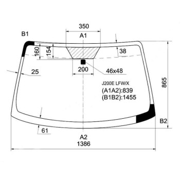 Стекло лобовое в клей TOYOTA RUSH / DAIHATSU TERIOS / BE-GO 06- <b>XYG J200E LFW/X</b>