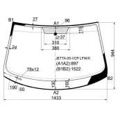 Стекло лобовое в клей VOLKSWAGEN JETTA 4D SEDAN 05- <b>XYG JETTA-05-VCP LFW/X</b>