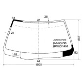 Стекло лобовое в клей TOYOTA CROWN HARDTOP 95- <b>XYG JS25-R LFW/X</b>