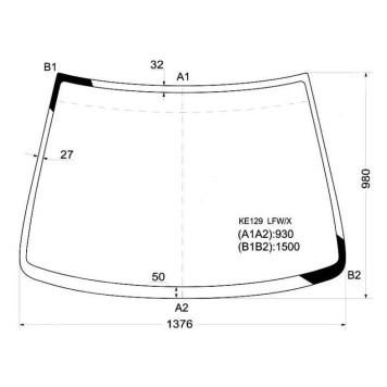 Стекло лобовое в клей TOYOTA COROLLA SPACIO 97-01 <b>XYG KE129 LFW/X</b>