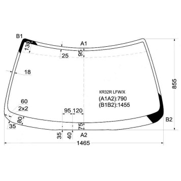 Стекло лобовое в клей NISSAN SKYLINE 89-93 2D <b>XYG KR32R LFW/X</b>