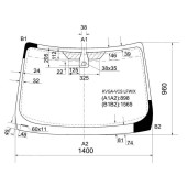 Стекло лобовое в клей FORD KUGA 2008- <b>XYG KUGA-VCS LFW/X</b>