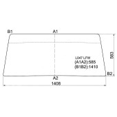 Стекло лобовое в резинку MITSUBISHI PAJERO 82-91 / HYUNDAI GALLOPER 91-03 3 / 5D <b>XYG L047 LFW</b>