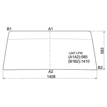 Стекло лобовое в резинку MITSUBISHI PAJERO 82-91 / HYUNDAI GALLOPER 91-03 3 / 5D <b>XYG L047 LFW</b>