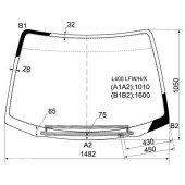 Стекло лобовое с обогревом щеток в клей MITSUBISHI DELICA VAN WAGON 1994- <b>XYG L400 LFW/H/X</b>