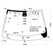 Стекло лобовое в клей RENAULT LAGUNA II 5D 01-03 д.д. <b>XYG LAGUNA-01-1 LFW/X</b>