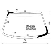 Стекло лобовое в клей DAEWOO LANOS 4D SED 1997- / ZAZ CHANCE 4 / 5D 09- <b>XYG LANOS LFW/X</b>