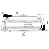 Стекло заднее (крышка багажника) с обогревом MAZDA MPV MINI VAN 2000- <b>XYG LC70 RW/H/X</b>