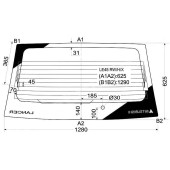 Стекло заднее (крышка багажника) с обогревом MITSUBISHI LIBERO LANCER VAN 91-03 <b>XYG LE45 RW/H/X</b>