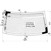 Стекло заднее с обогревом TOYOTA YARIS VITZ II / BELTA / VIOS 4D SEDAN 2006- <b>XYG LK30 RW/H/X</b>