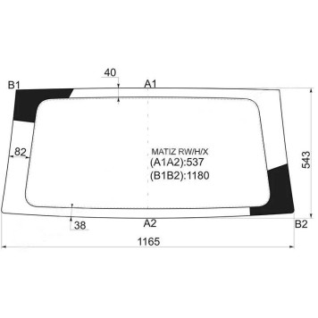 Стекло заднее (крышка багажника) с обогревом DAEWOO MATIZ I 5D HATCHBACK 1998- <b>XYG MATIZ RW/H/X</b>