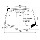 Стекло лобовое в клей TOYOTA COROLLA MATRIX / PONTIAC VIBE 08- <b>XYG MATRIX-VCP LFW/X</b>