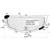 Стекло заднее (крышка багажника) с обогревом MAZDA 3 5D HBK 2009- <b>XYG MAZ-3-09-H5 RW/H/X</b>