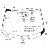 Стекло лобовое в клей MAZDA 3 11- 4 / 5 HBK <b>XYG MAZ-3-11-L-VCPS LFW/X</b>