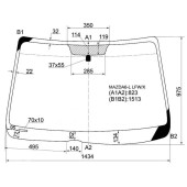 Стекло лобовое в клей MAZDA 6 2002-2007 4 / 5D HBK / WGN <b>XYG MAZDA6-L LFW/X</b>