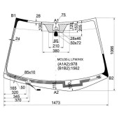 Стекло лобовое с обогревом щеток в клей LEXUS RX300 / 330 03-09 <b>XYG MCU30-L LFW/H/X</b>