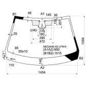 Стекло лобовое в клей RENAULT MEGANE II 3 / 4 / 5D HBK / WGN 02-08 <b>XYG MEGANE-02 LFW/X</b>